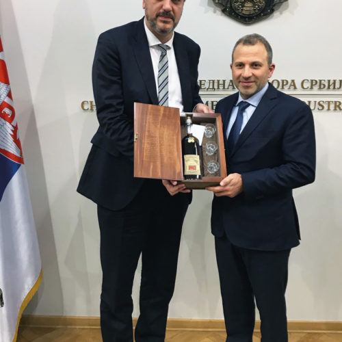 H.E. Gebran Bassil and Marko Čadež, President of the Serbian Chamber of Commerce - Belgrade, December 2018