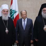Aoun meets with Irinej: We are working to maintain balance, especially as war in the region aims to eliminate large groups, cause disruption